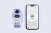 Anton Paar pH2Go digital pH meter next to a smartphone showing the pH2Go mobile app start screen with measurement controls.