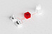 RheoCompass software workflow with red data connections between two Anton Paar rheometers, a central cube, and a sample rack